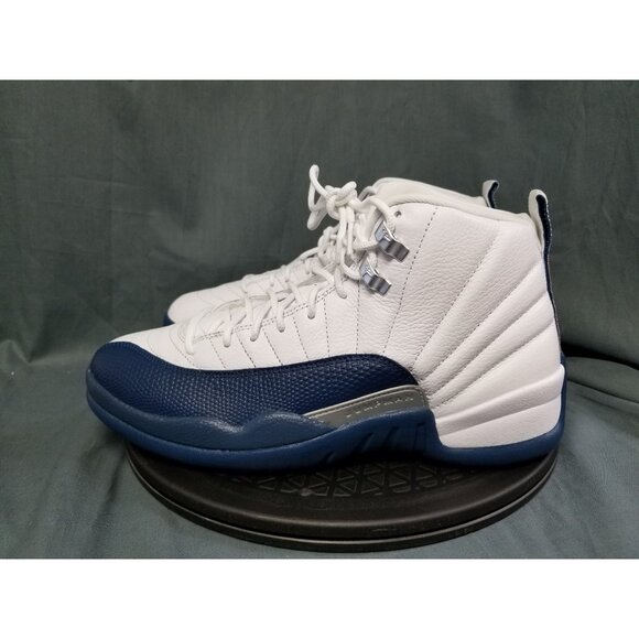 Air Jordan 12 Retro Sneakers White French Blue Mens Size 9 NEW in BOX! - Picture 5 of 11